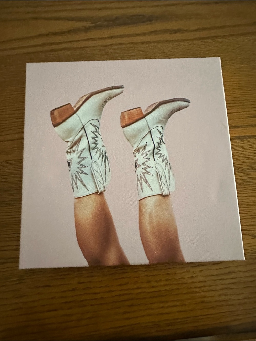 Light Pink and Silver Boots Canvas Print Dorm Decor